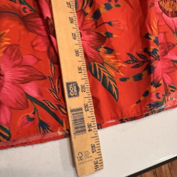 Farm Rio Long Multicolored Red  Women's Skirt Boho Festival - Picture 10 of 11